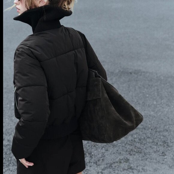 Zara black puffer coat size M - Picture 4 of 6